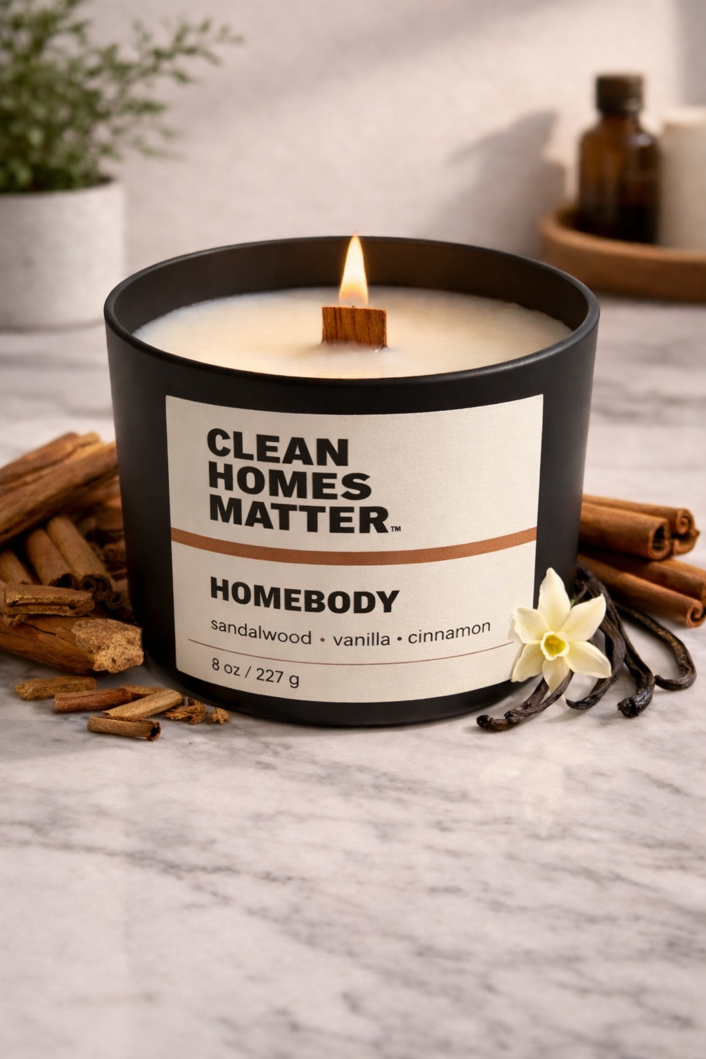 Homebody – Luxury Coconut Soy Candle (Wooden Wick) | Clean Homes Matter