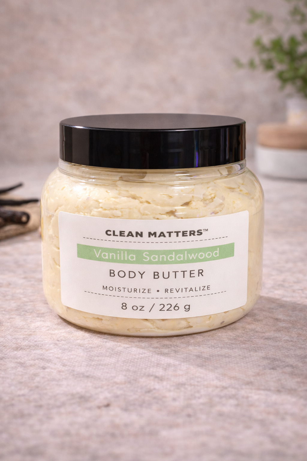 Clean Vanilla Sandalwood Body Butter – Deep Moisture Body Cream | Clean Matters